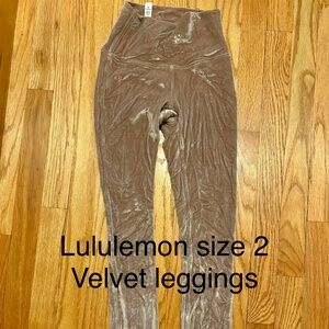 Rare Lululemon Velvet Leggings